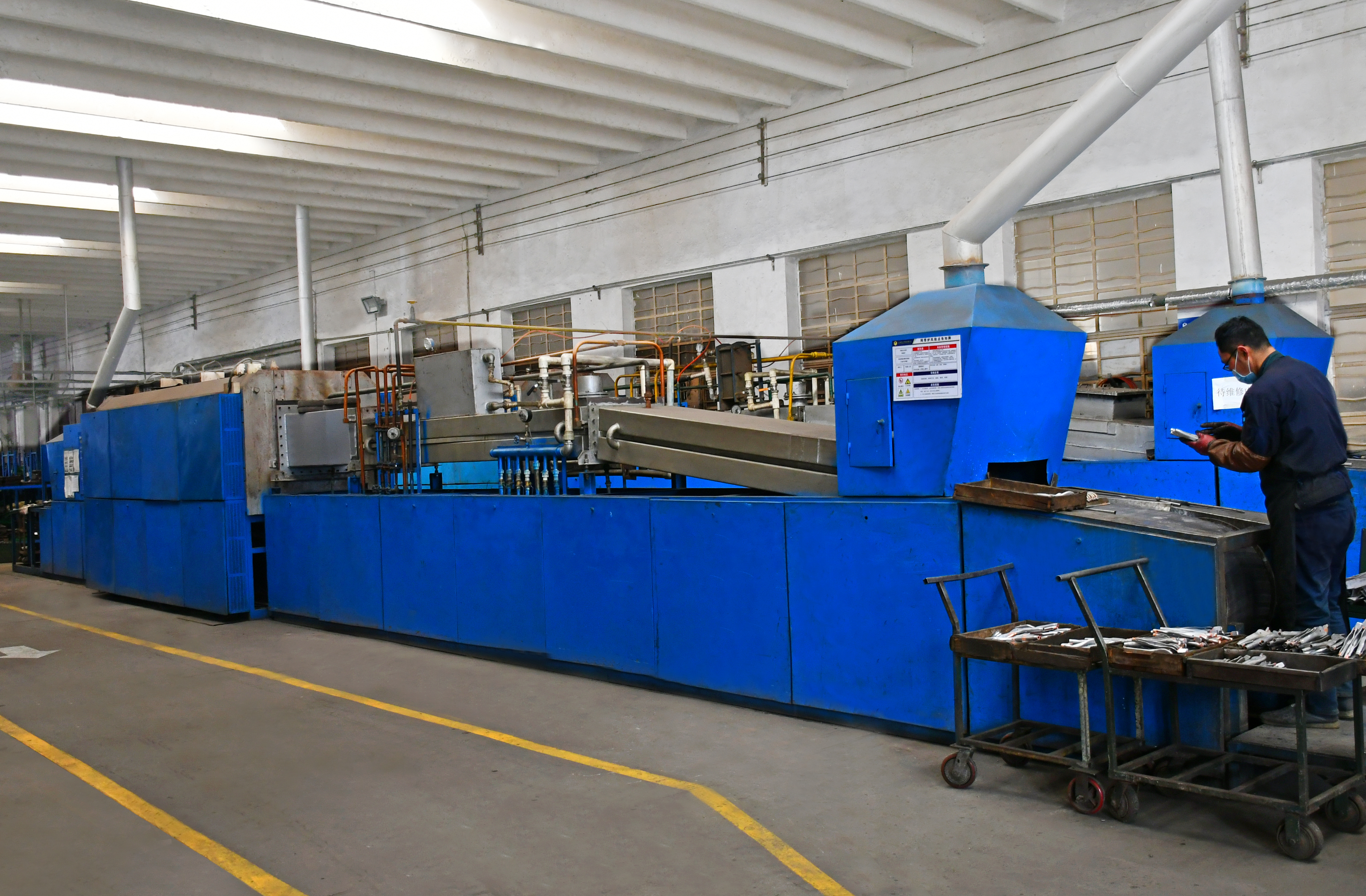 Welding furnace line